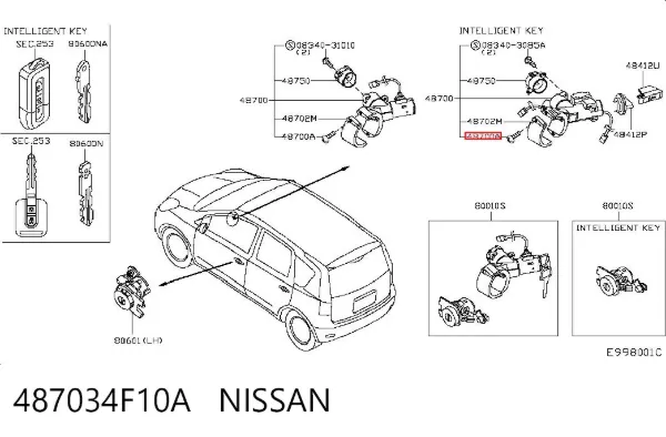  487034F10A Nissan/Infiniti