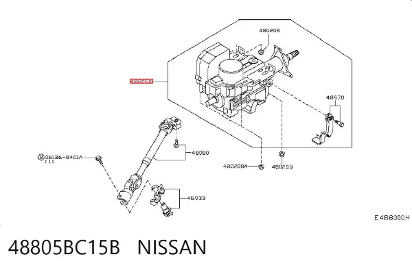 Columna dirección 48805BC15B Nissan/Infiniti
