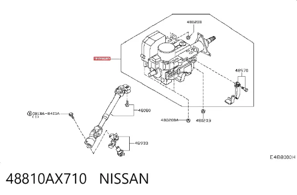 Columna dirección 48810AX710 Nissan/Infiniti