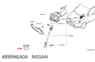 Guardapolvo de la junta cardán de dirección NISSAN 489894EA0A