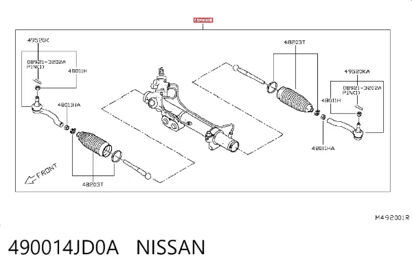 Cremallera de dirección Nissan Navara NP300 IV