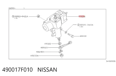 Caja de dirección NISSAN 490017F010