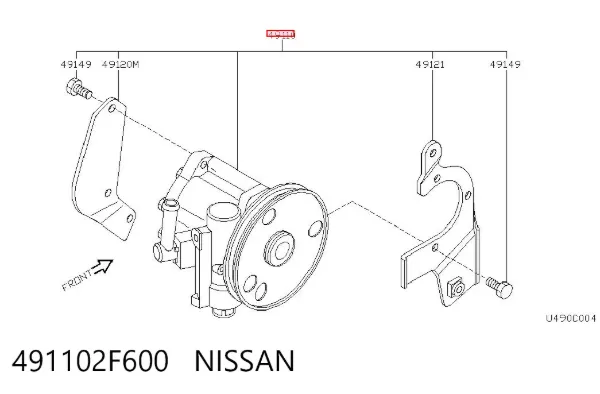Bomba de dirección 491102F600 Nissan/Infiniti