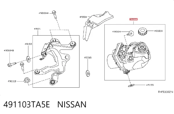 Bomba de dirección 491103TA5E Nissan/Infiniti