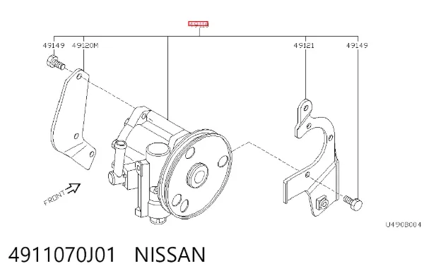 Bomba de dirección 4911070J01 Nissan/Infiniti