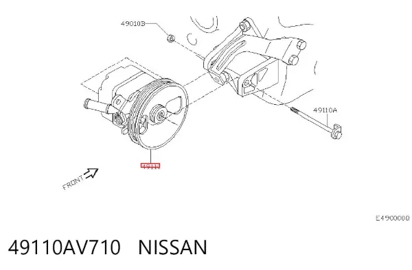 Bomba de dirección 49110AV710 Nissan/Infiniti