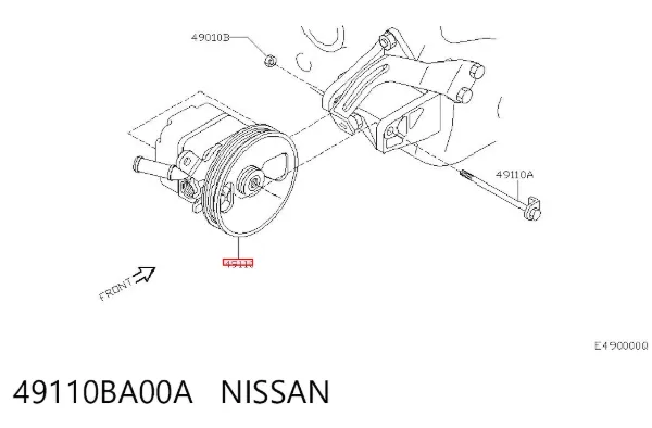 Bomba de dirección 49110BA00A Nissan/Infiniti