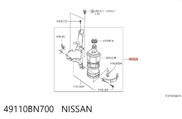 Bomba de dirección 49110BN700 Nissan/Infiniti