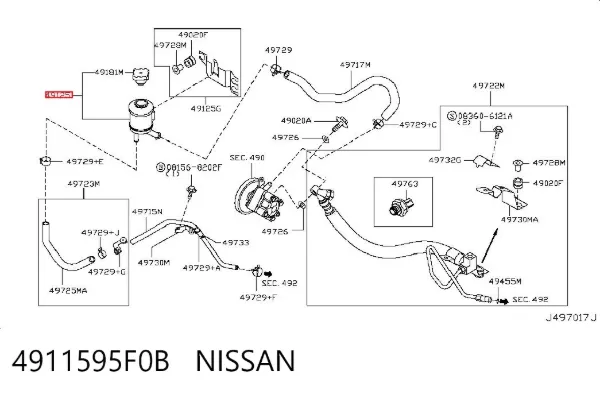 Depósito de bomba de dirección hidráulica Nissan Almera CLASSIC