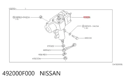 Caja de dirección NISSAN 492000F000