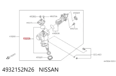 Juego de reparación de bomba de dirección hidráulica NISSAN 4932152N26