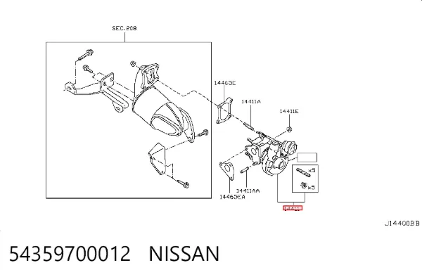 Turbocompresor 54359700012 Nissan/Infiniti