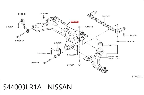 Puente delantero 544003LR1A Nissan/Infiniti