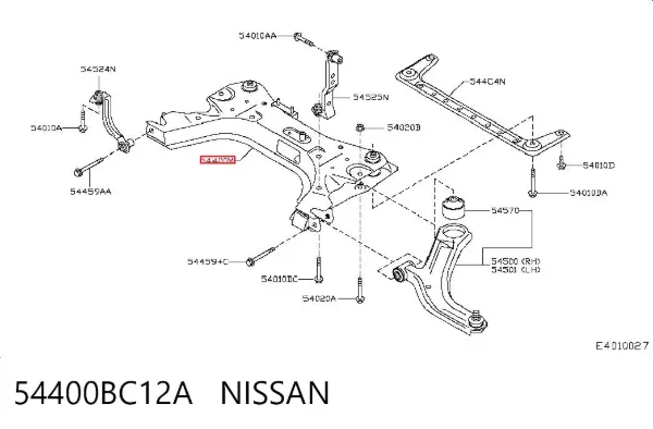 Puente delantero 54400BC12A Nissan/Infiniti