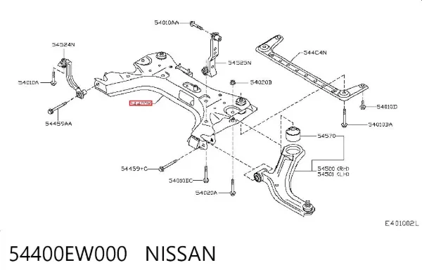 Puente delantero Nissan Tiida ASIA