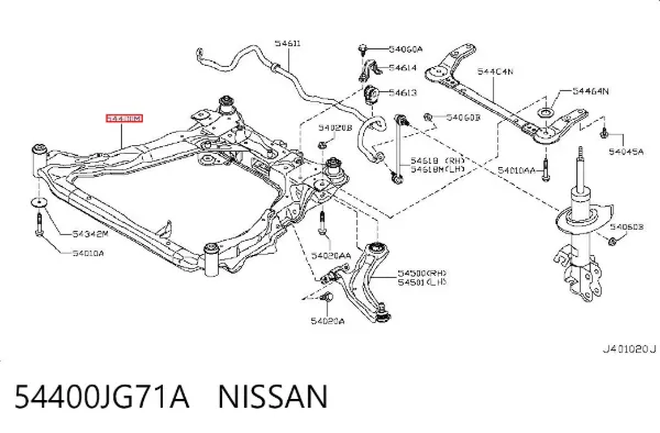 Puente delantero 54400JG71A Nissan/Infiniti