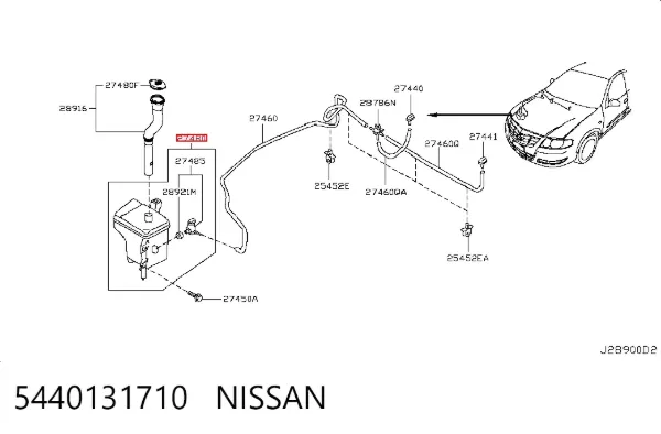 Depósito de limpiaparabrisas 5440131710 Nissan/Infiniti