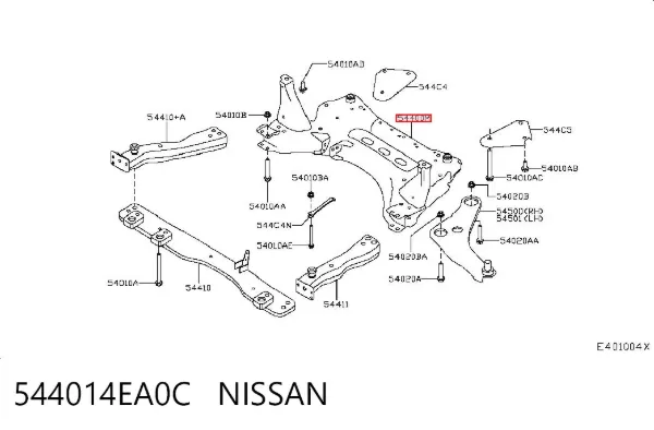 Puente delantero 544014EA0C Nissan/Infiniti