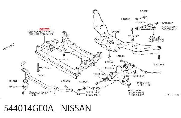 Puente delantero Infiniti Q50 V37