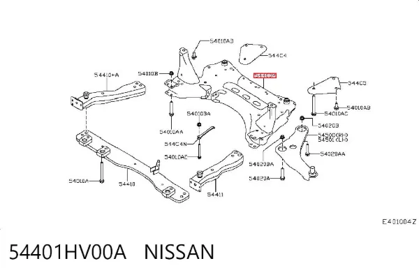 Puente delantero 54401HV00A Nissan/Infiniti