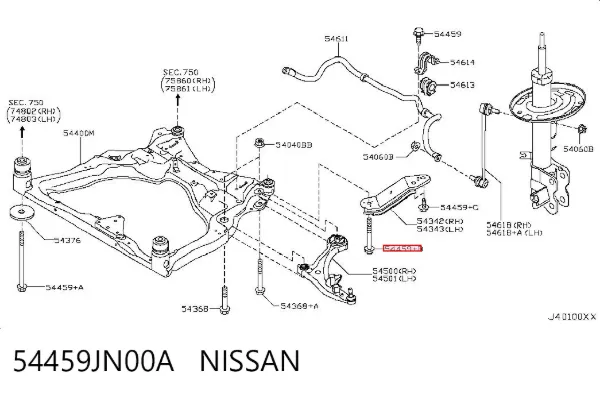  54459JN00A Nissan/Infiniti