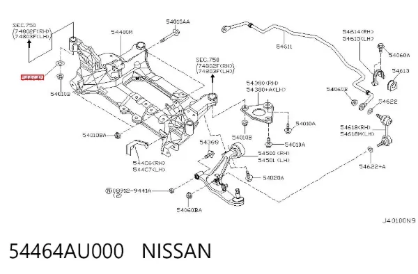 54464AU000 Nissan/Infiniti