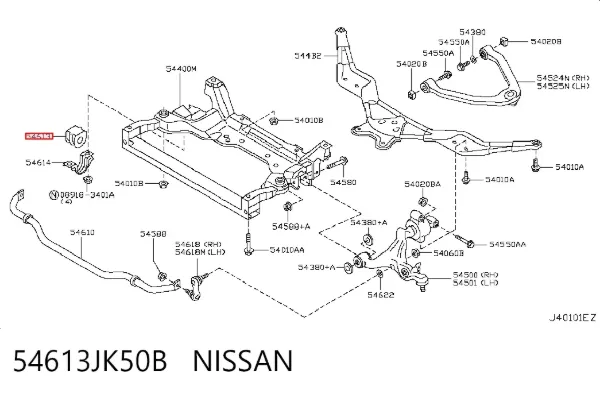 Buje de barra estabilizadora delantera 54613JK50B Nissan/Infiniti