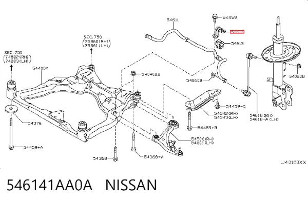  546141AA0A Nissan/Infiniti