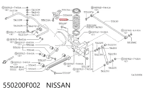 Muelle 550200F002 Nissan/Infiniti