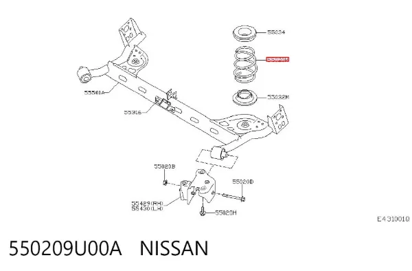 Muelle 550209U00A Nissan/Infiniti