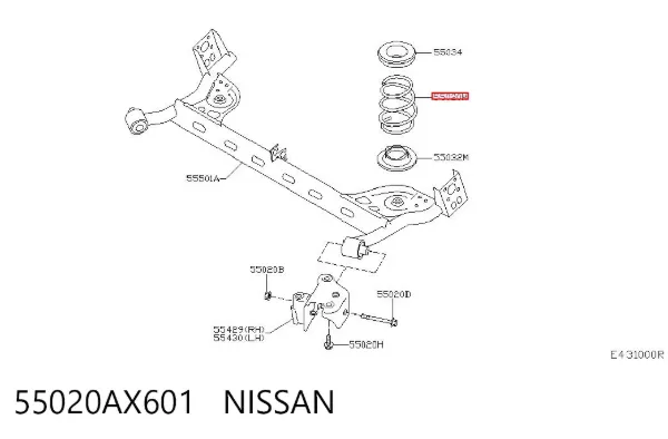 Muelle 55020AX601 Nissan/Infiniti
