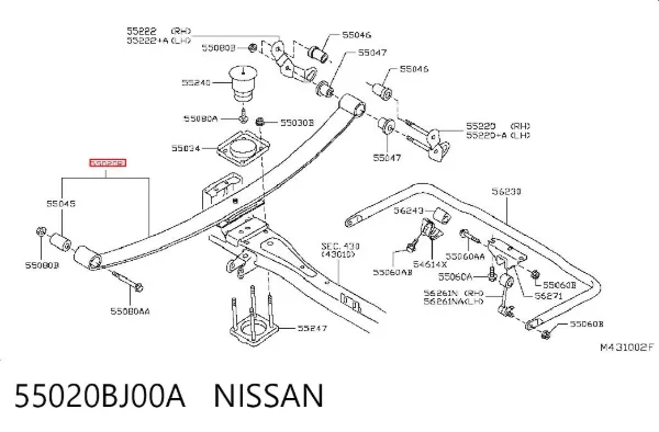 Muelle 55020BJ00A Nissan/Infiniti