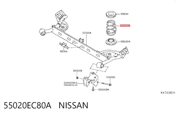 Muelle 55020EC80A Nissan/Infiniti