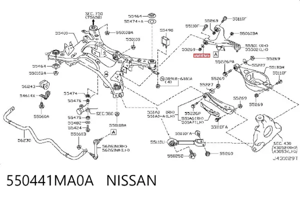  550441MA0A Nissan/Infiniti