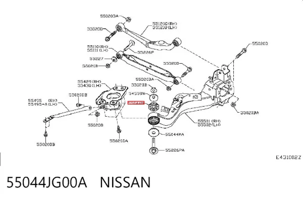 Soporte de motor derecho 55044JG00A Nissan/Infiniti