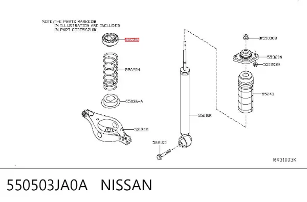  550503JA0A Nissan/Infiniti