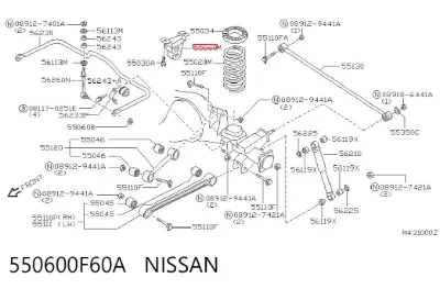 Tope del eje trasero NISSAN 550600F60A