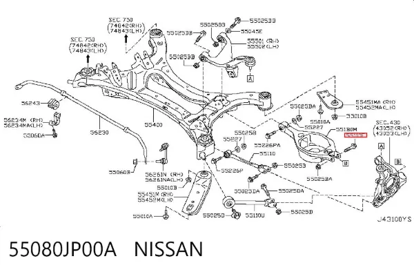  55080JP00A Nissan/Infiniti