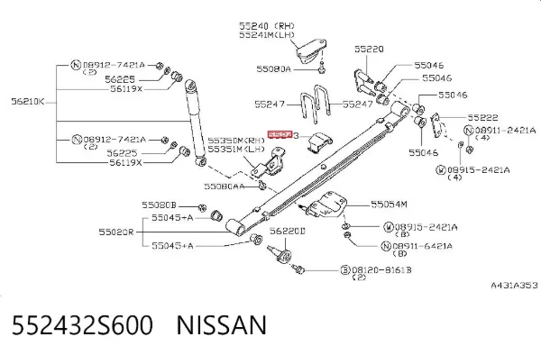  552432S600 Nissan/Infiniti