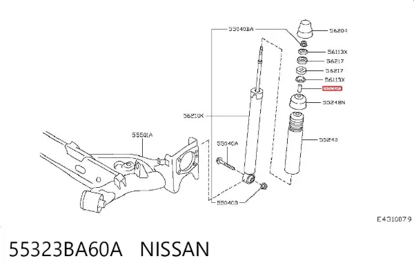  55323BA60A Nissan/Infiniti