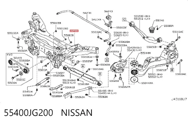 Puente trasero Nissan X-Trail T31