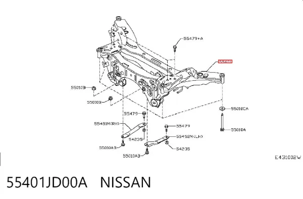 Puente trasero 55401JD00A Nissan/Infiniti