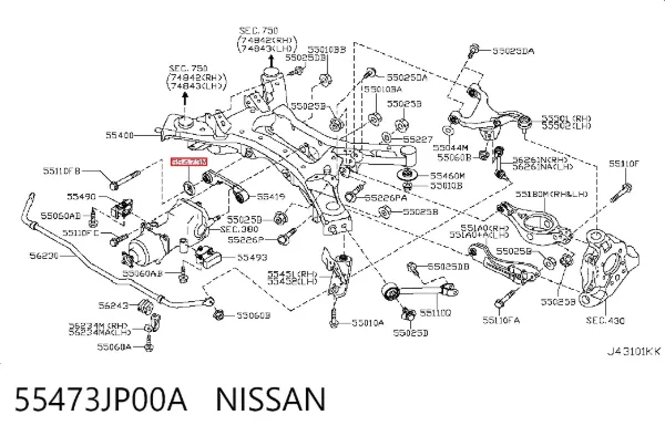  55473JP00A Nissan/Infiniti