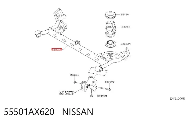 Puente trasero 55501AX620 Nissan/Infiniti