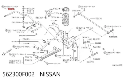 Estabilizador trasero NISSAN 562300F002