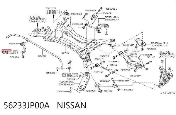  56233JP00A Nissan/Infiniti