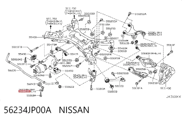  56234JP00A Nissan/Infiniti