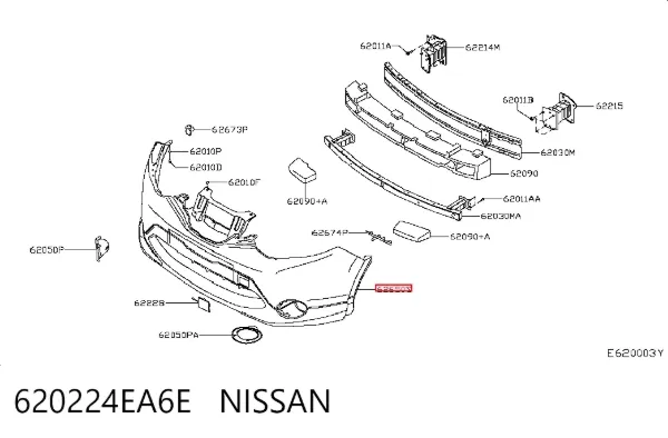 Paragolpes 620224EA6E Nissan/Infiniti