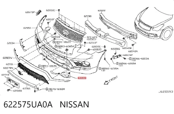  622575UA0A Nissan/Infiniti
