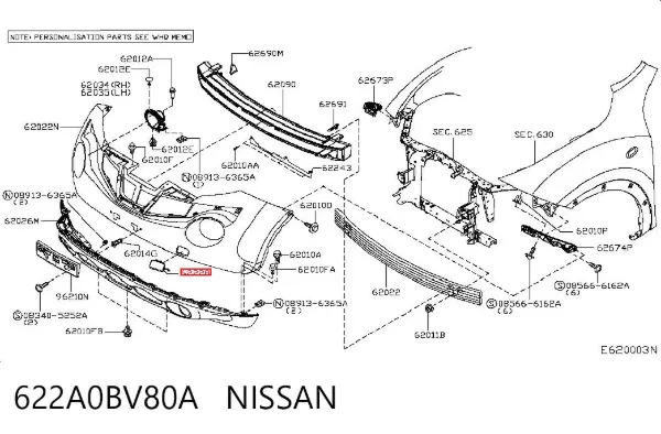  622A0BV80A Nissan/Infiniti